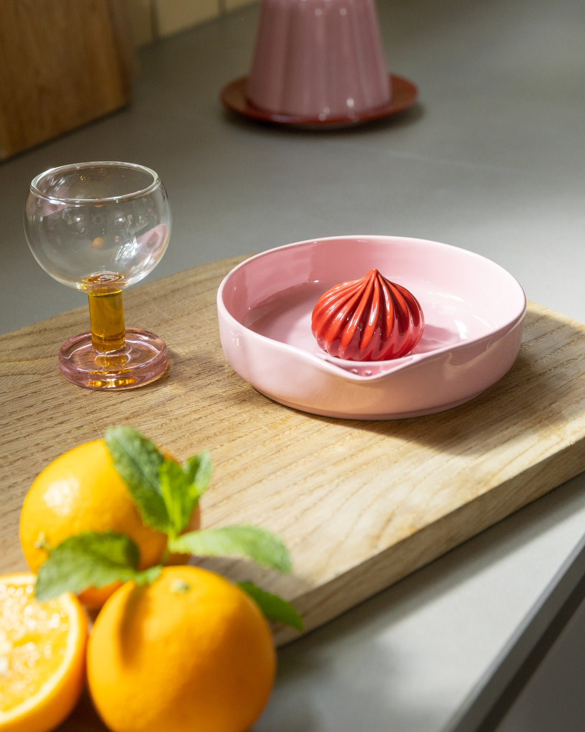 Pink Pudding Stoneware Juice Squeezer