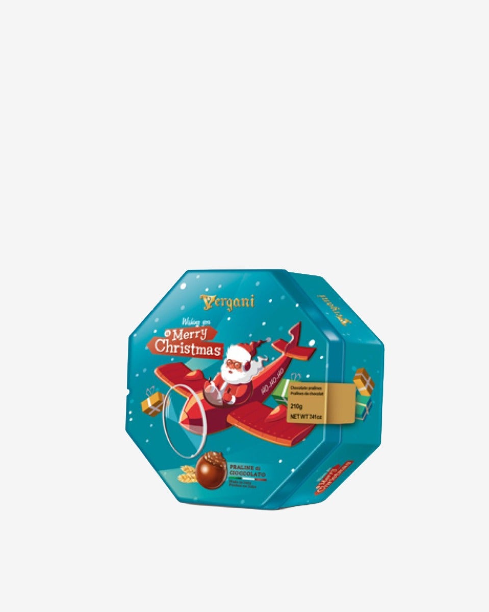 Vergani Milk Chocolate & Hazelnut Pralines Santa Box