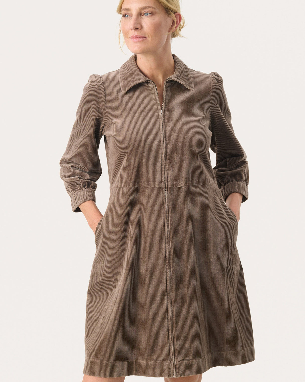 Walnut-Brown-Eyorvs-Textured-Dress