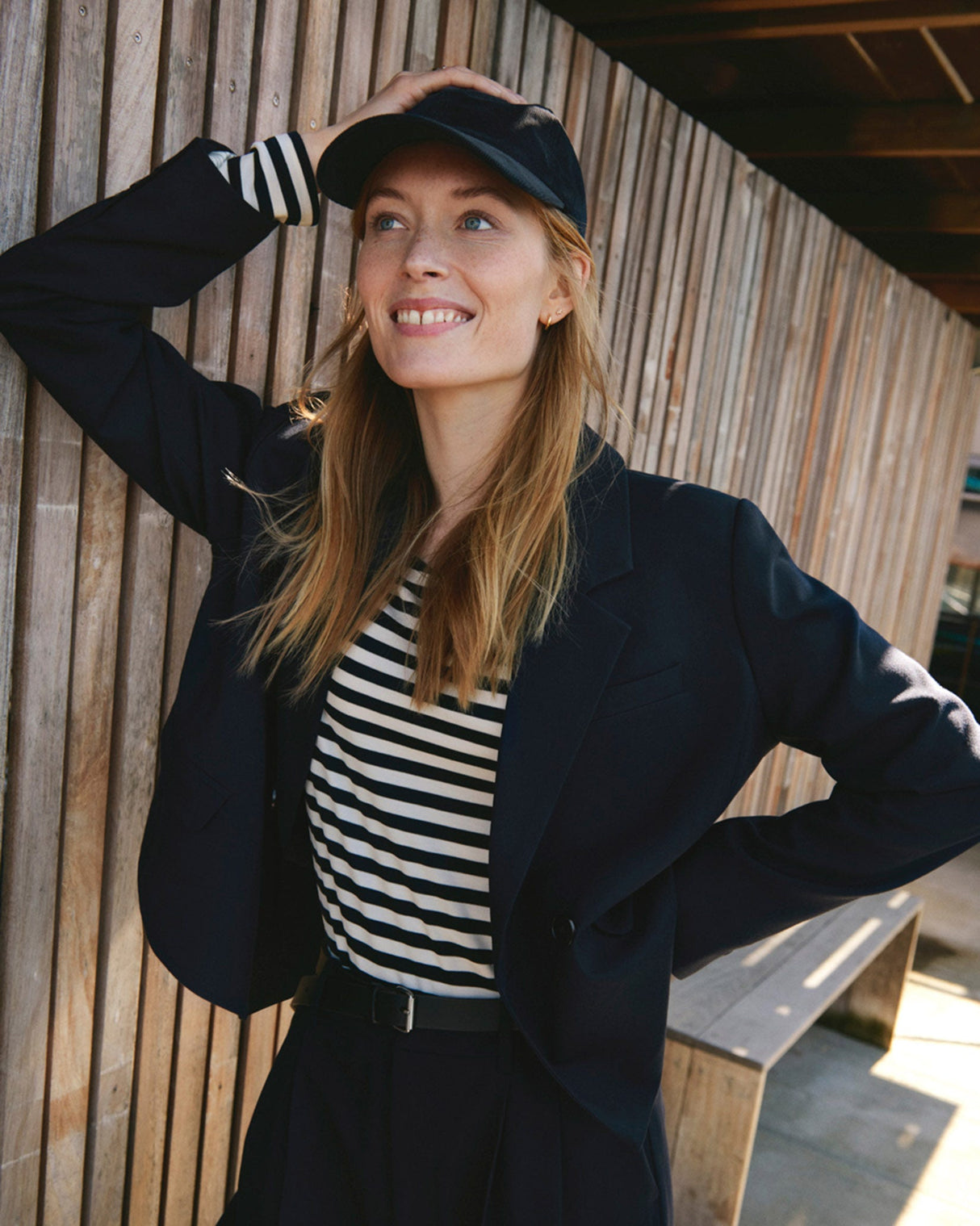 Dark Navy Fatana Cotton Corduroy Cap