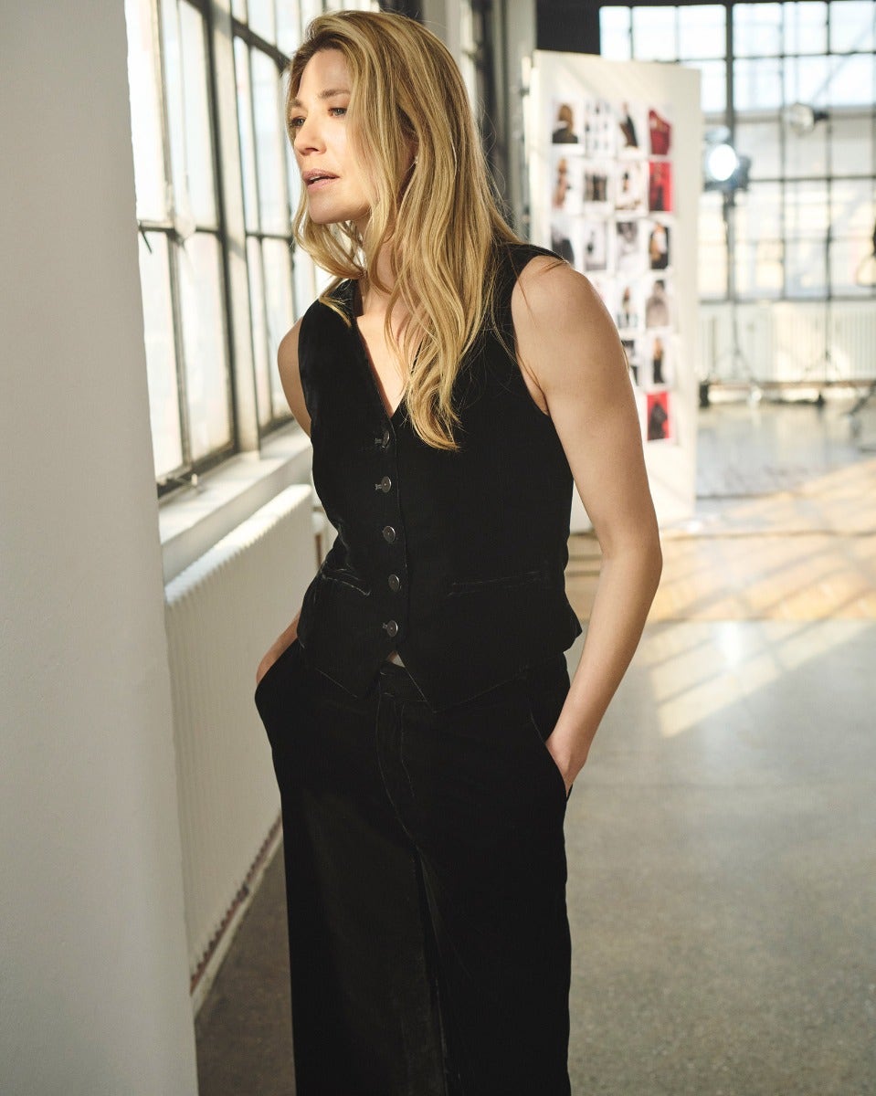 Black Ninnea Velvet Trousers