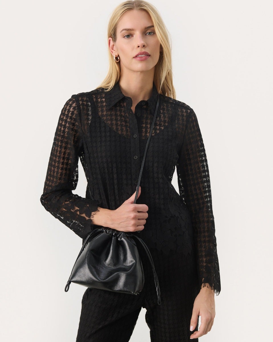 Black Majah Faux Leather Bag
