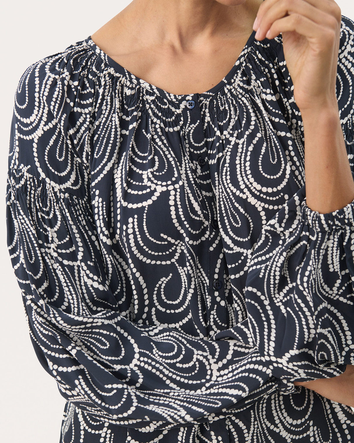Dark Navy Panthera Blouse
