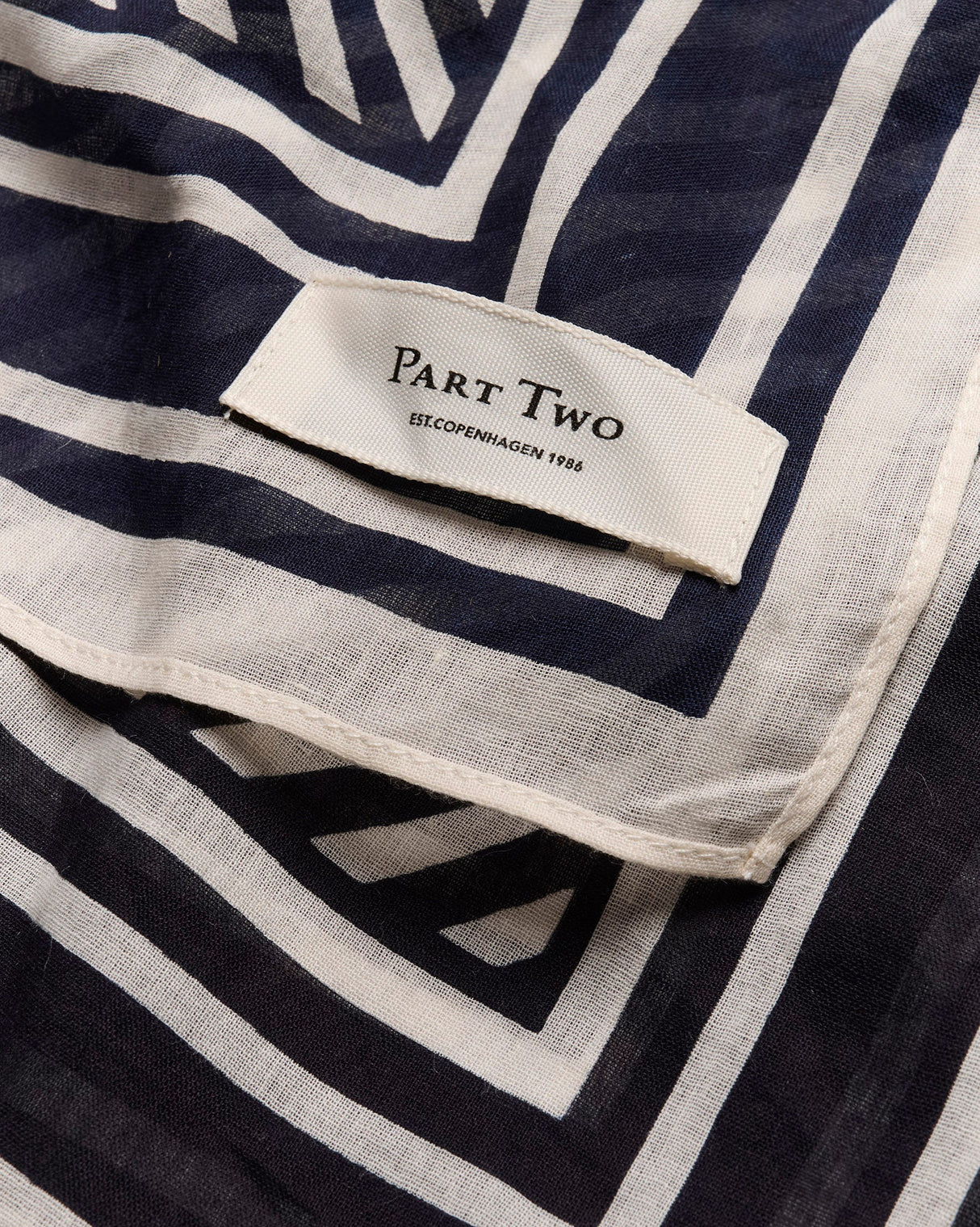 Dark Navy Stripe Phip Scarf