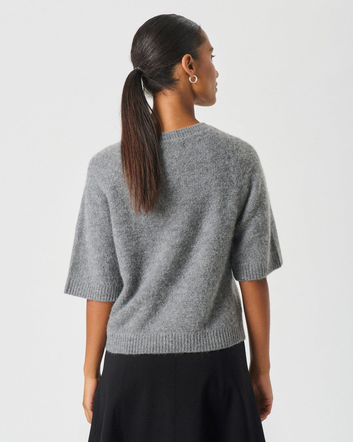 Medium Grey Melange Umay Knit Jumper