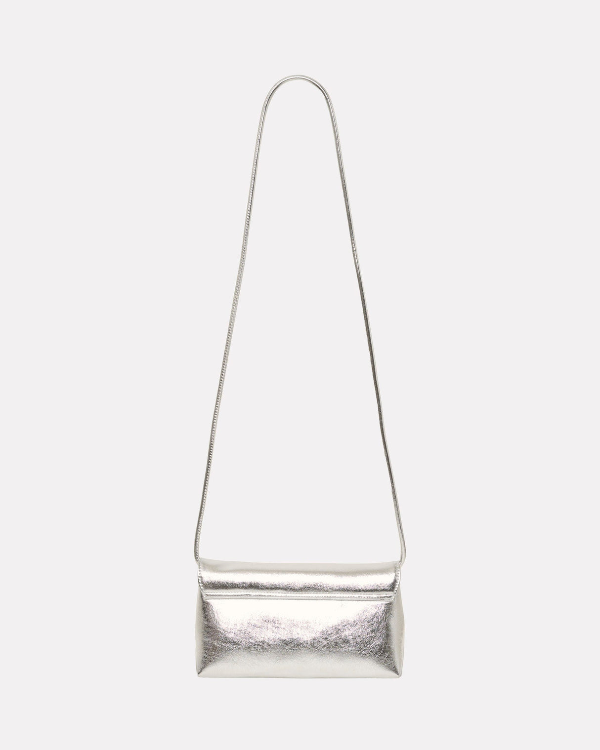 Silver Structured Vlora Cross Body Bag