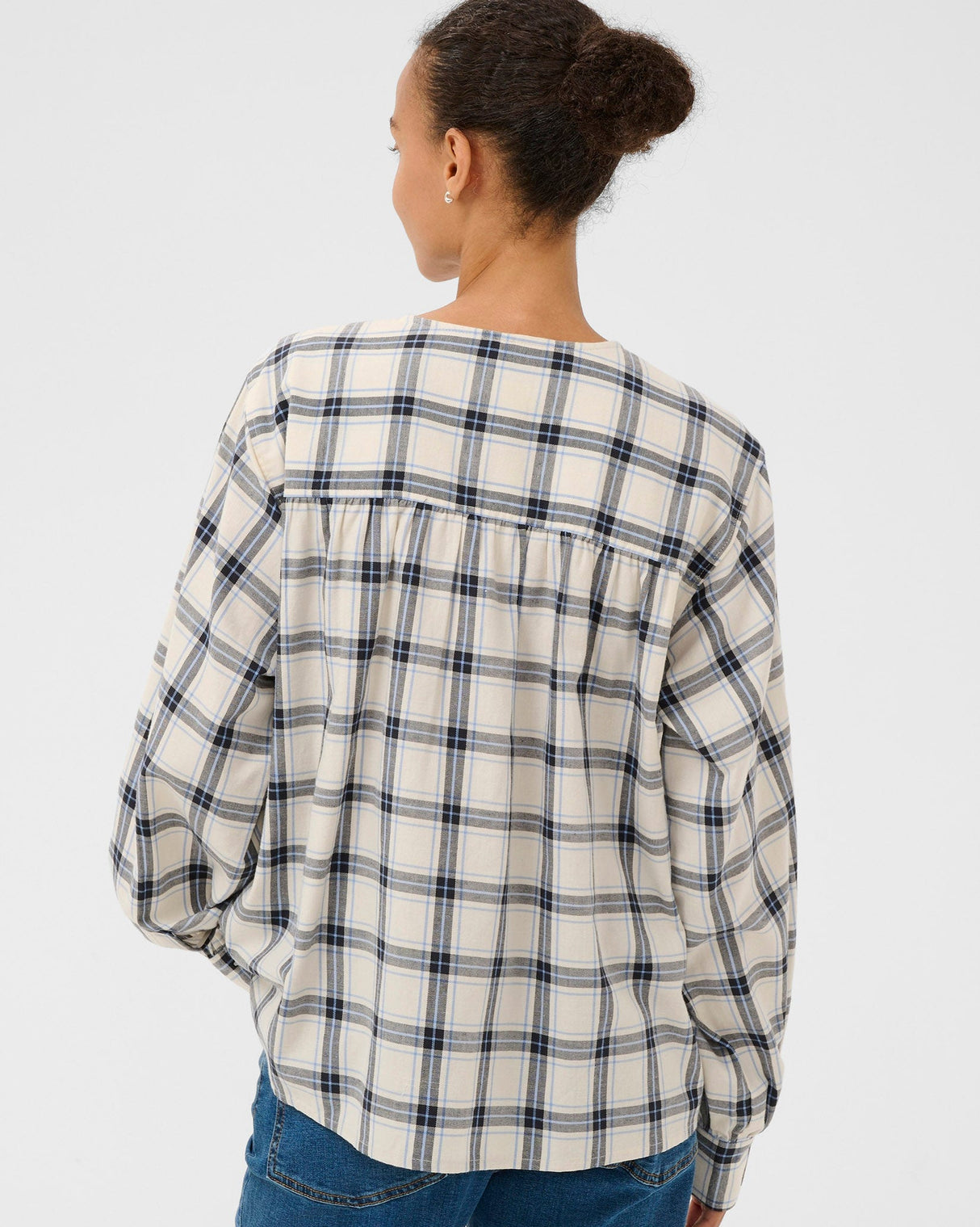 Dark-Navy-Yanina-Check-Blouse