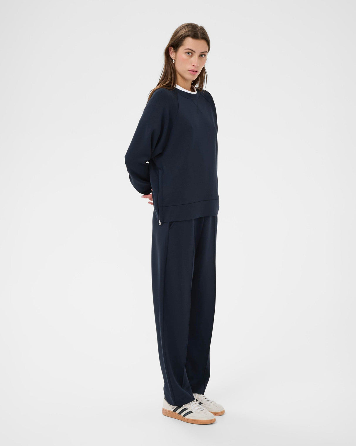 Dark Navy Blue Zena Trousers