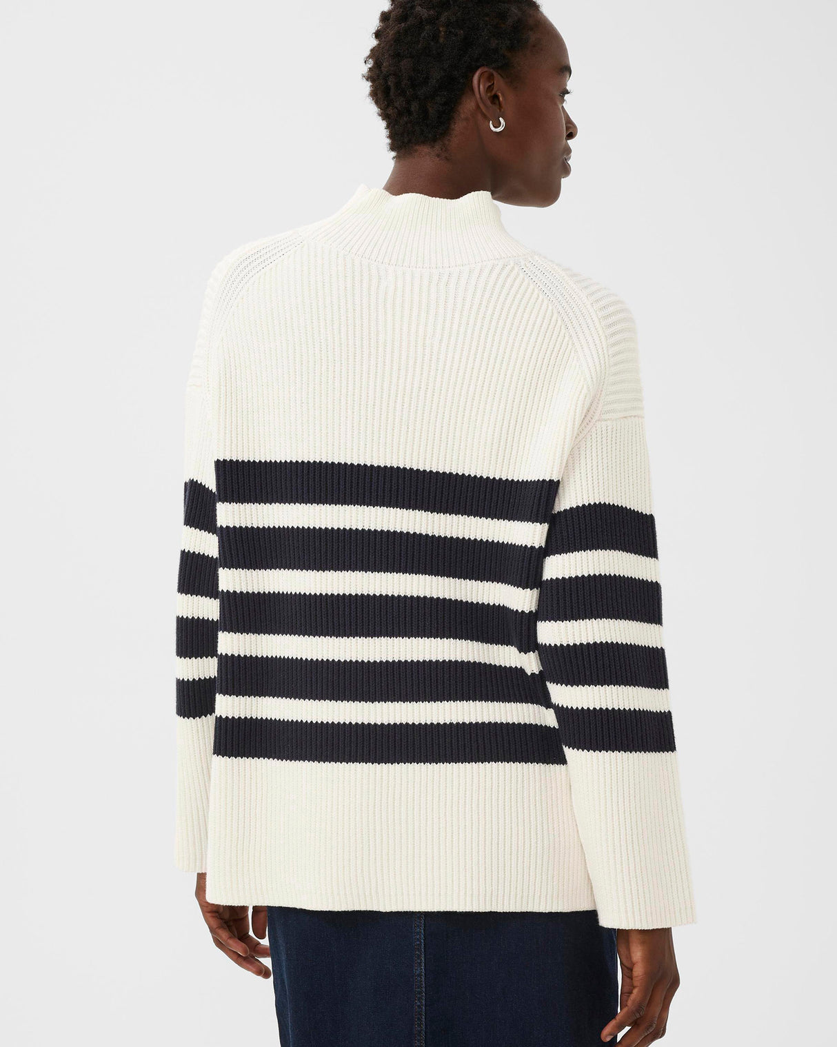 Dark Navy Ziya Striped Jumper