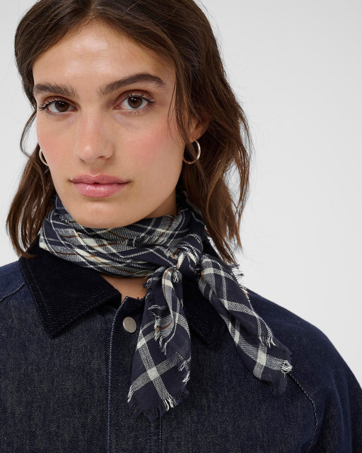 Dark-Navy-Check-Blue-Phia-Scarf