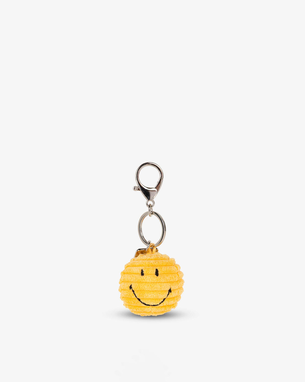 Yellow-Smiley-Corduroy-Keychain