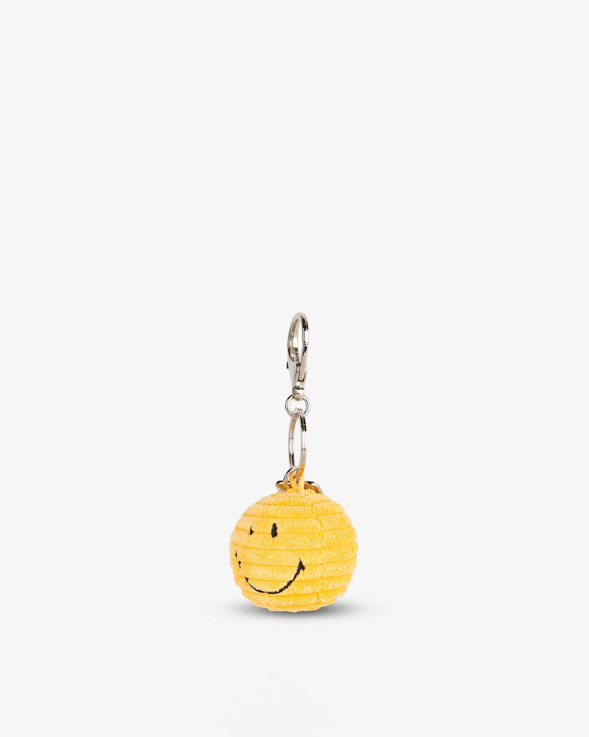 Yellow-Smiley-Corduroy-Keychain