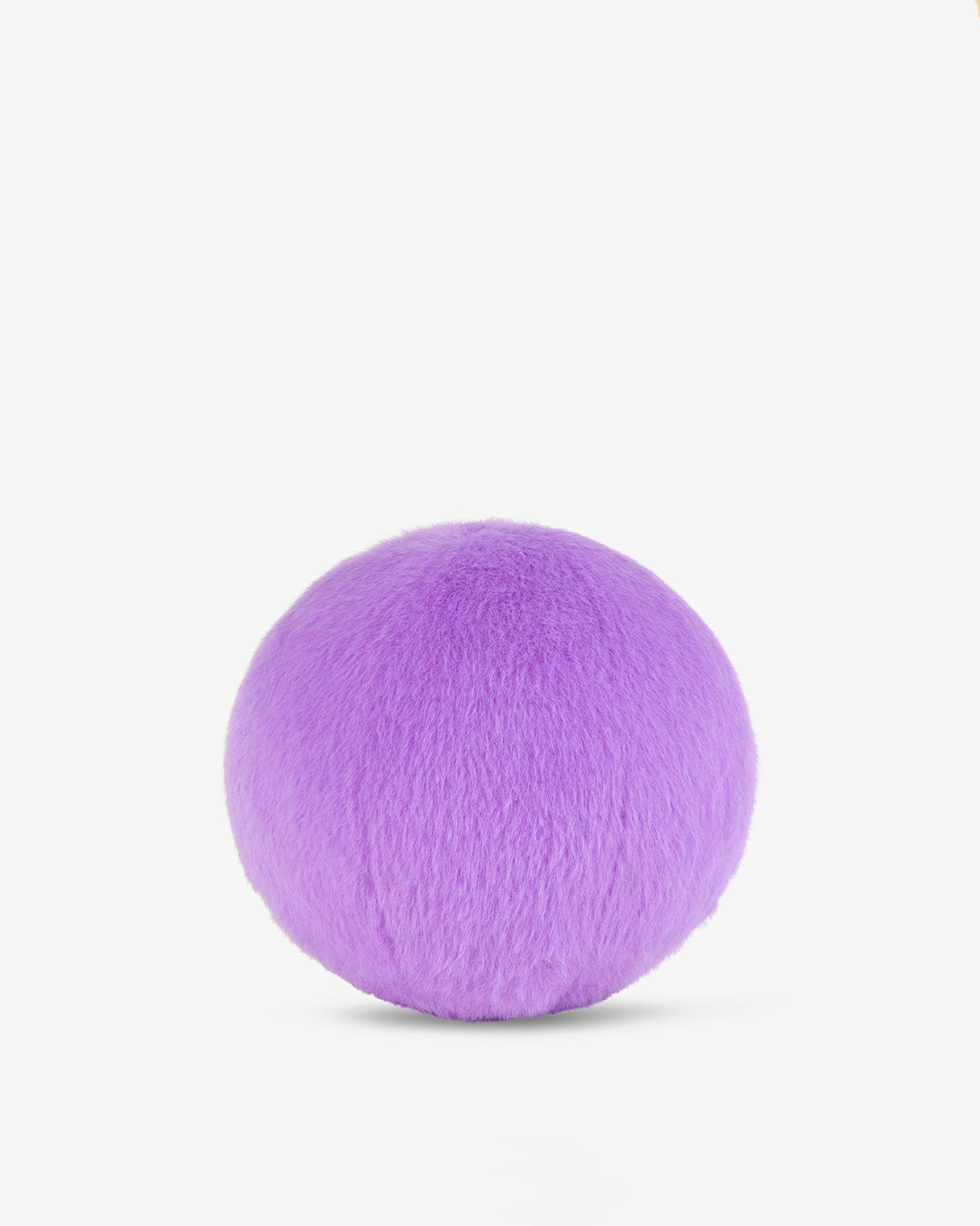 Bright Purple Smiley Fuzzy Soft Toy