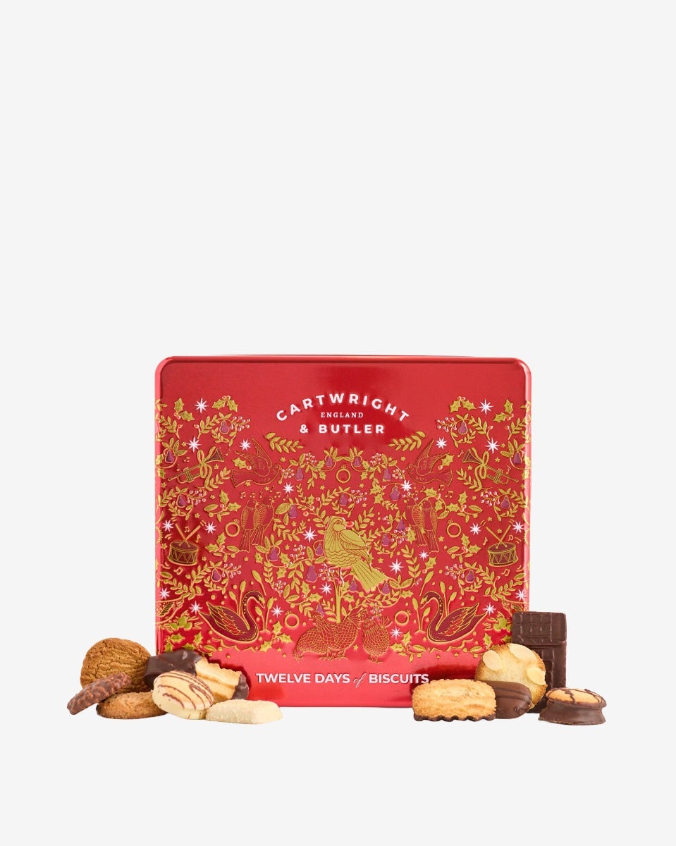 C&B Twelve Days of Christmas Assorted Biscuit Tin