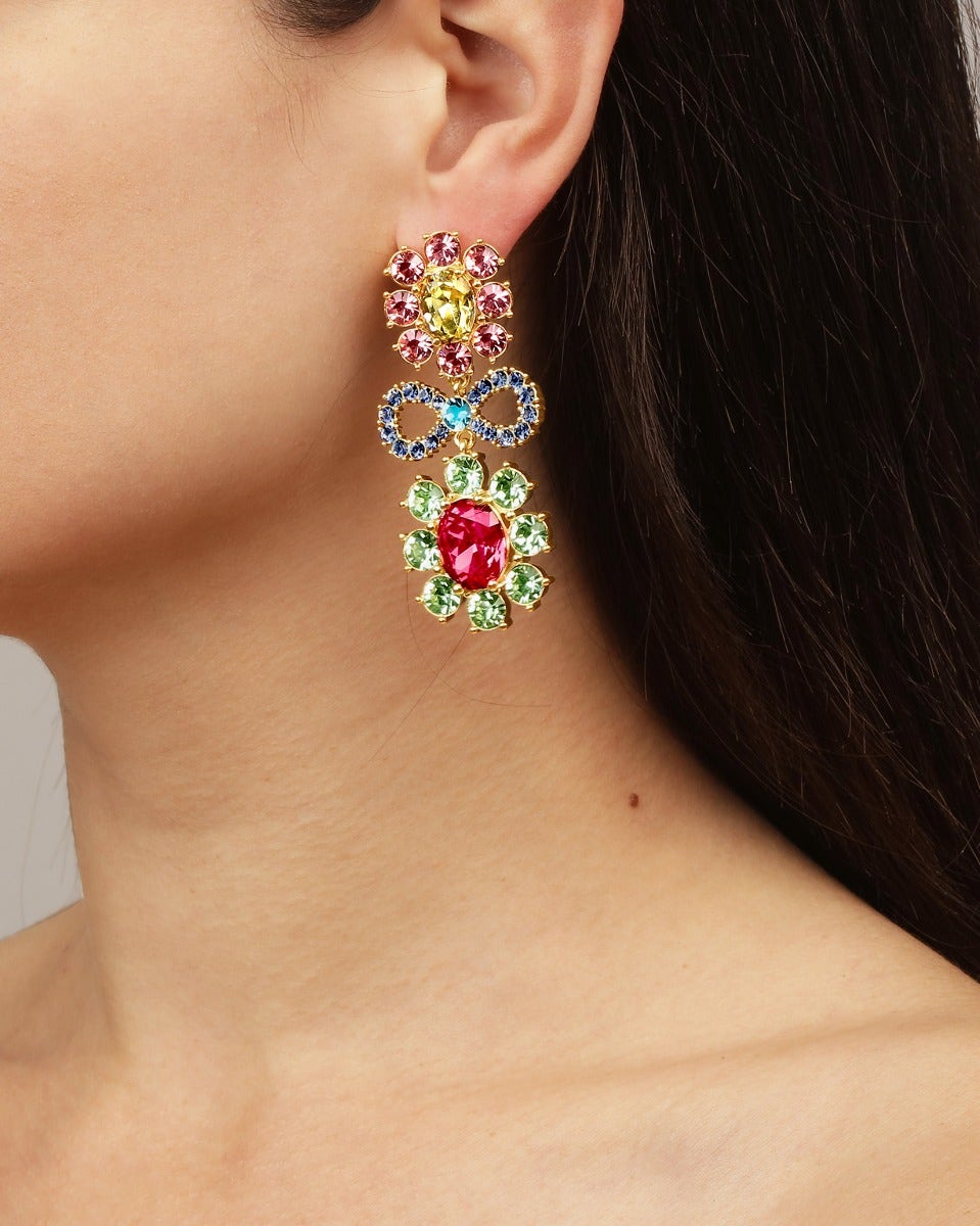 Lillian Pastel Crystal Chandelier Earrings