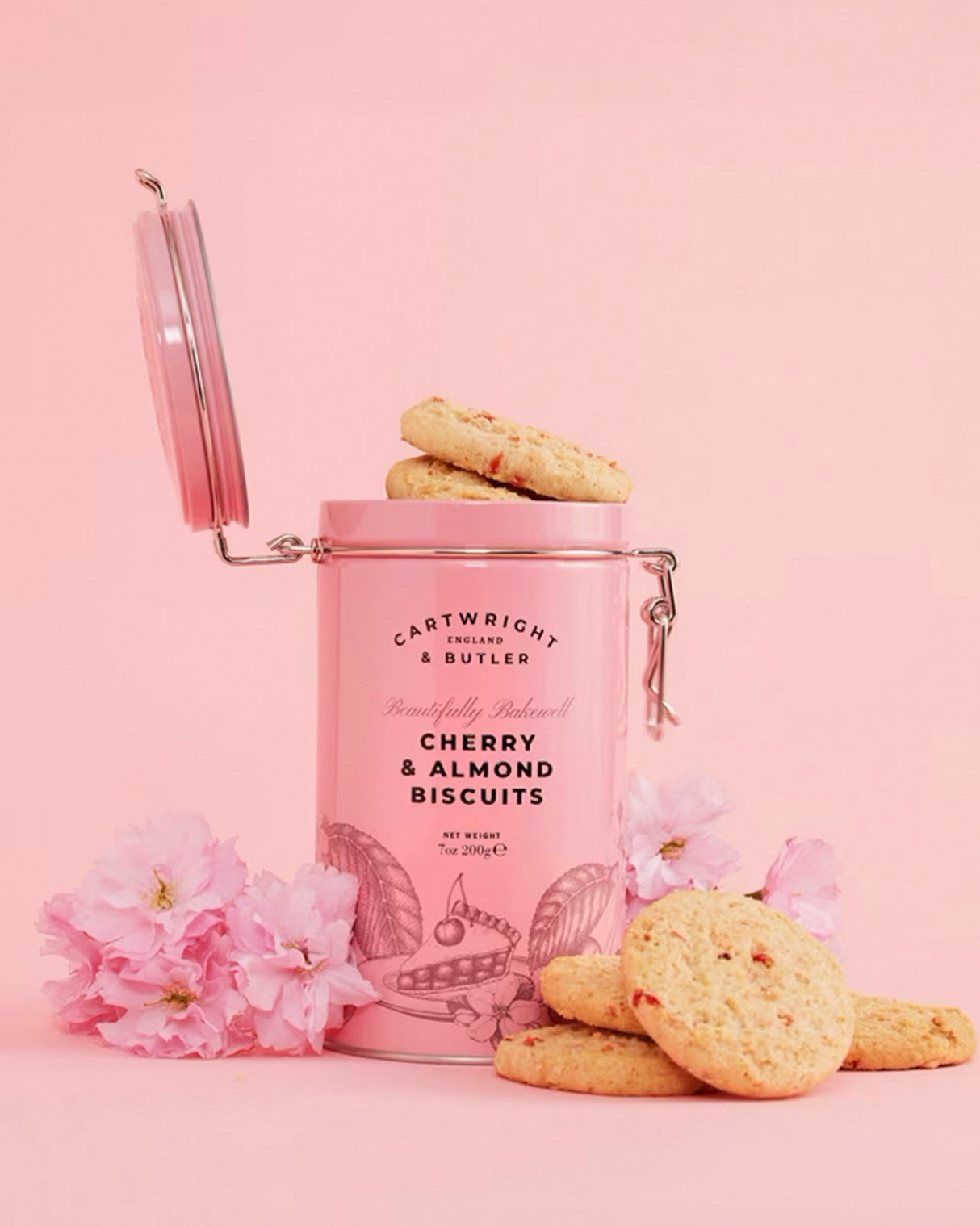 C&B Cherry & Almonds Biscuits Tin