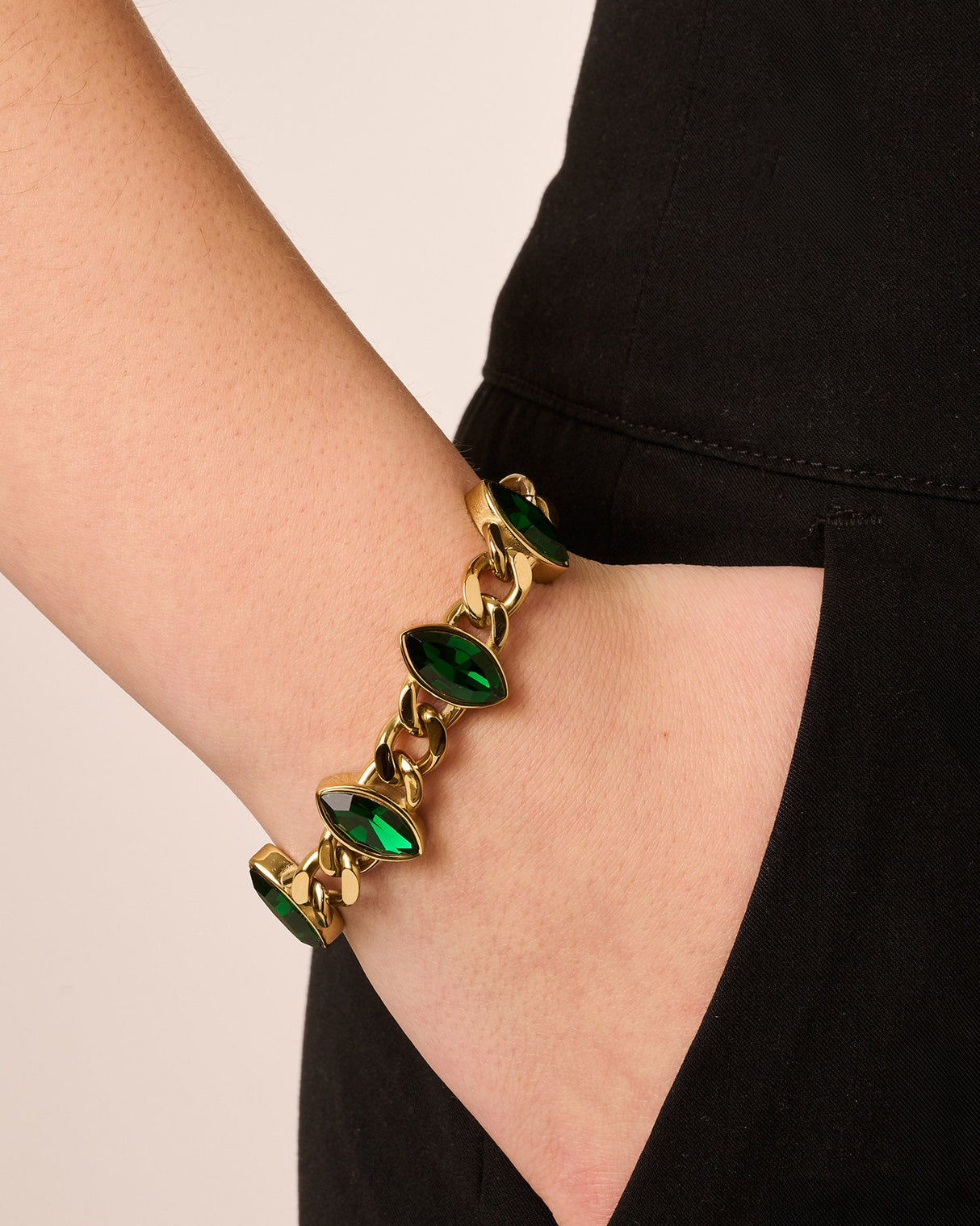 Emerald-Green-Crystal-Zelko-Chain-Bracelet
