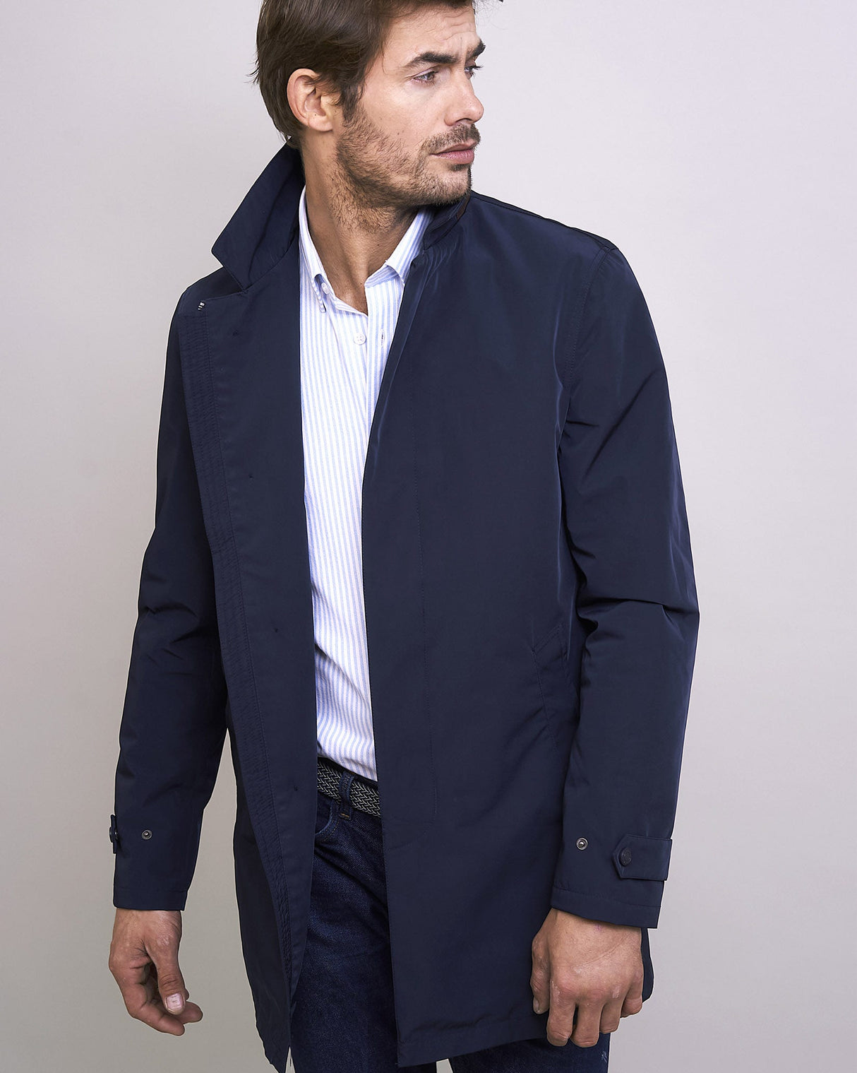 Navy-Water-Resistant-Mac-Jacket