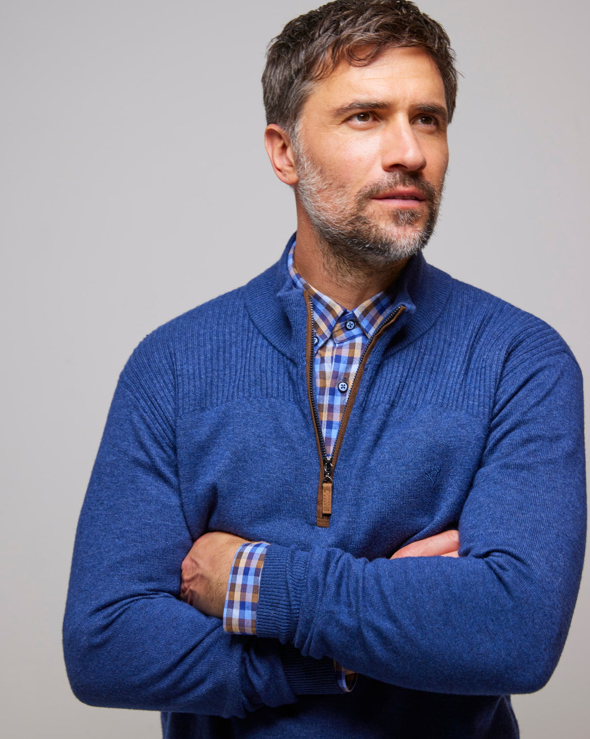 Marlin Lambswool Half Zip Knit Jumper