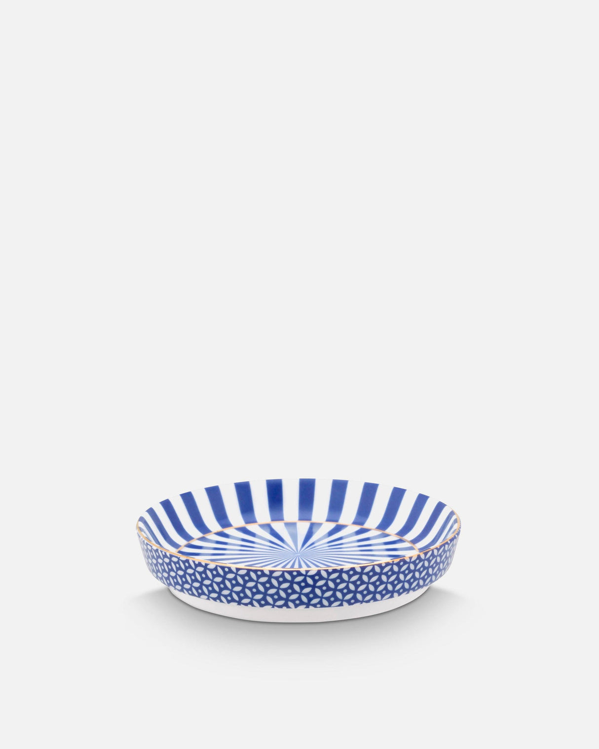 Royal Stripes Blue Flower Handleless Mug & Tea Tip Set