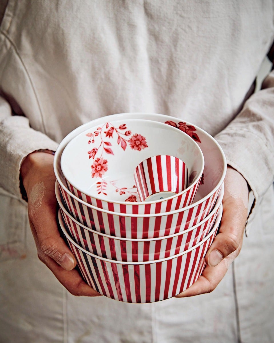 Royal Stripes Dark Pink Egg Cup