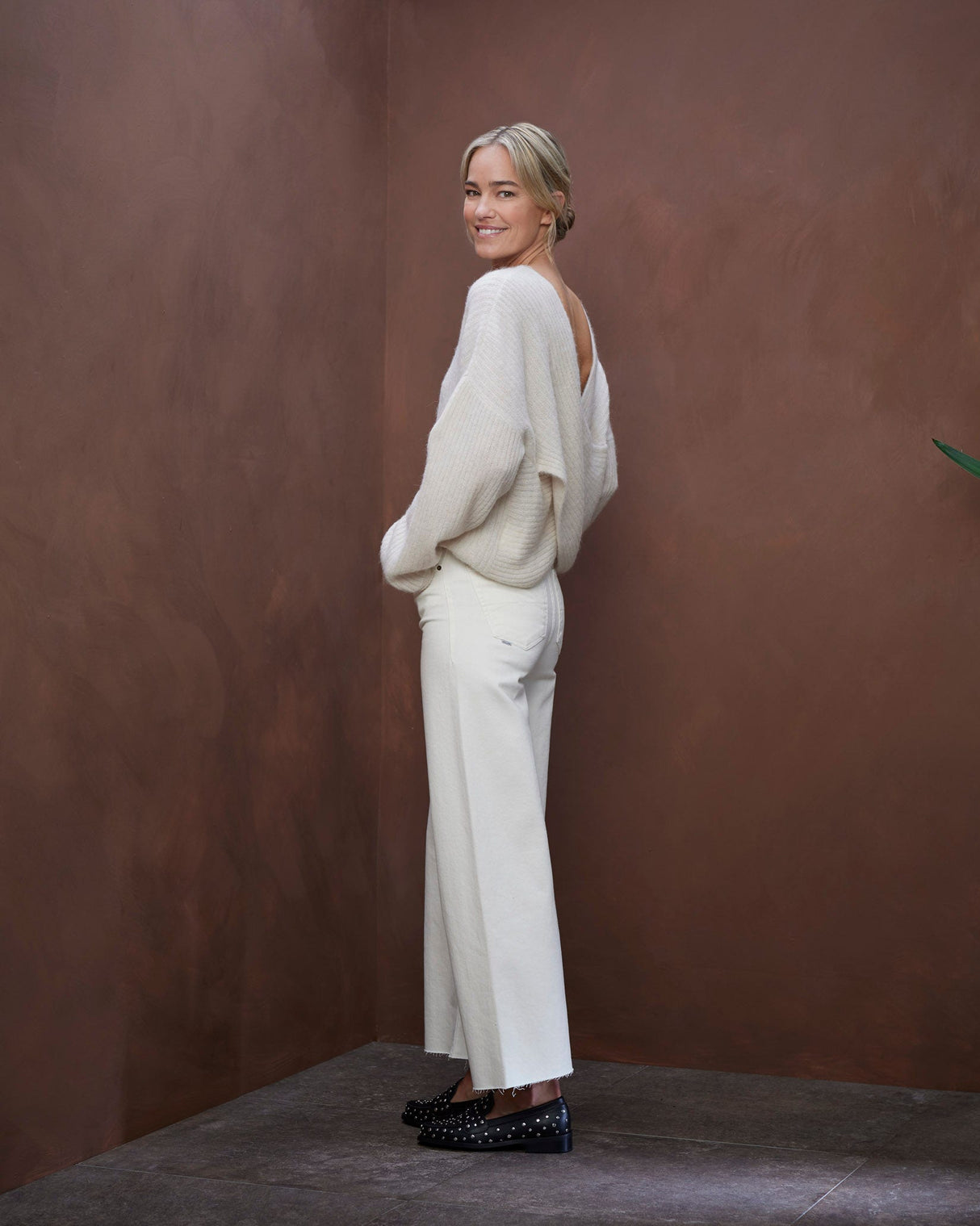 Summer Sand Ymma Open Back Knit Jumper