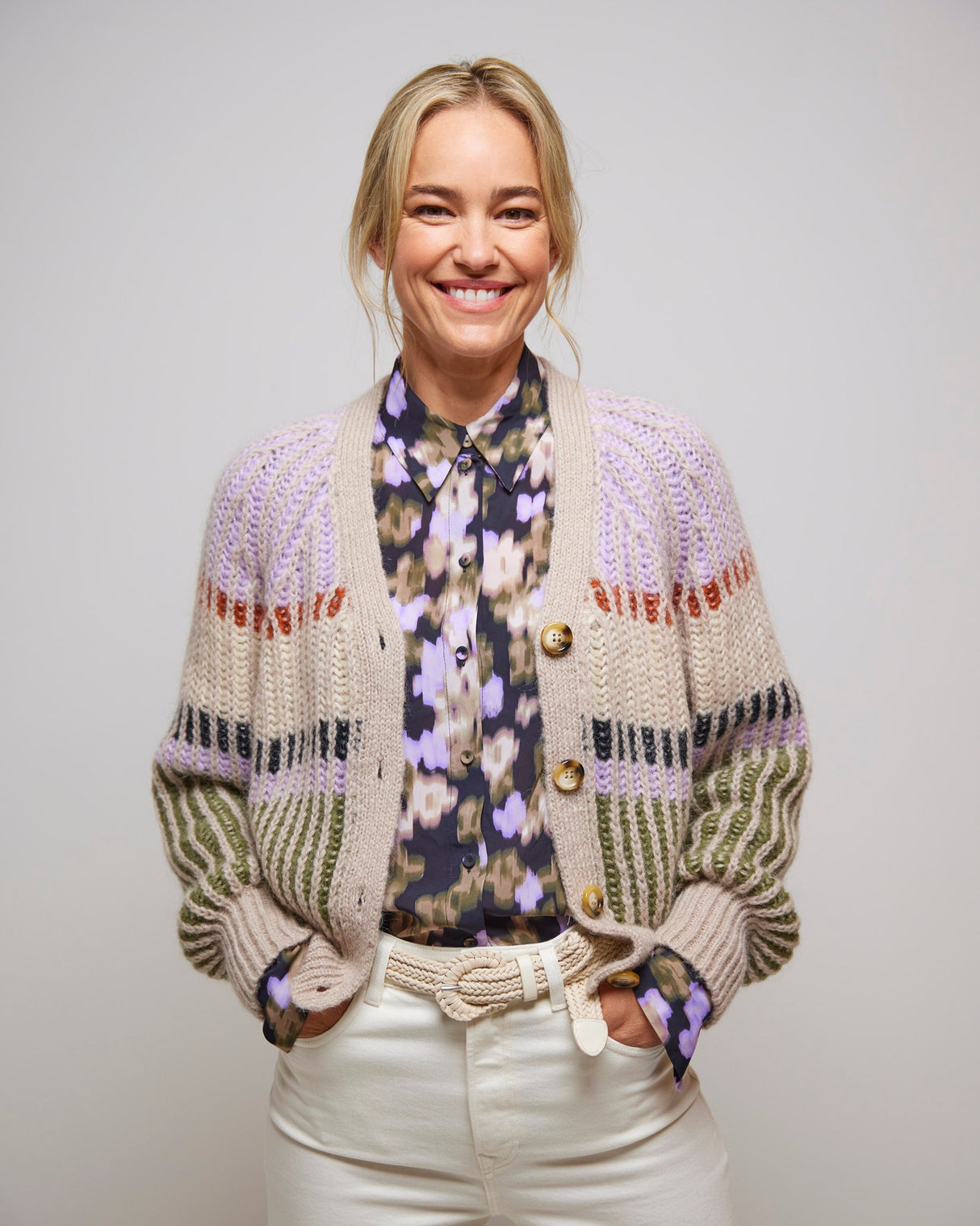 Pastel Lilac Rosanna Mohair Blend Cardigan
