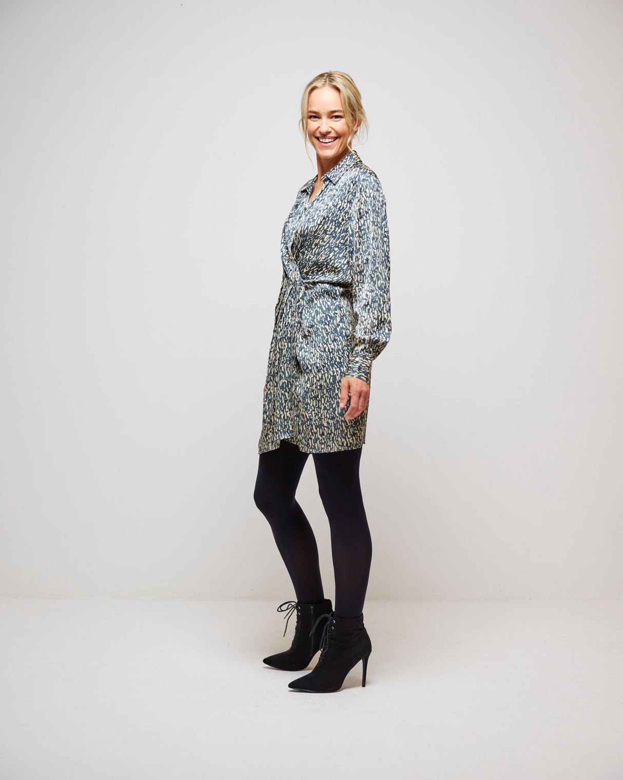 Woodland Grey Luna Short Dress