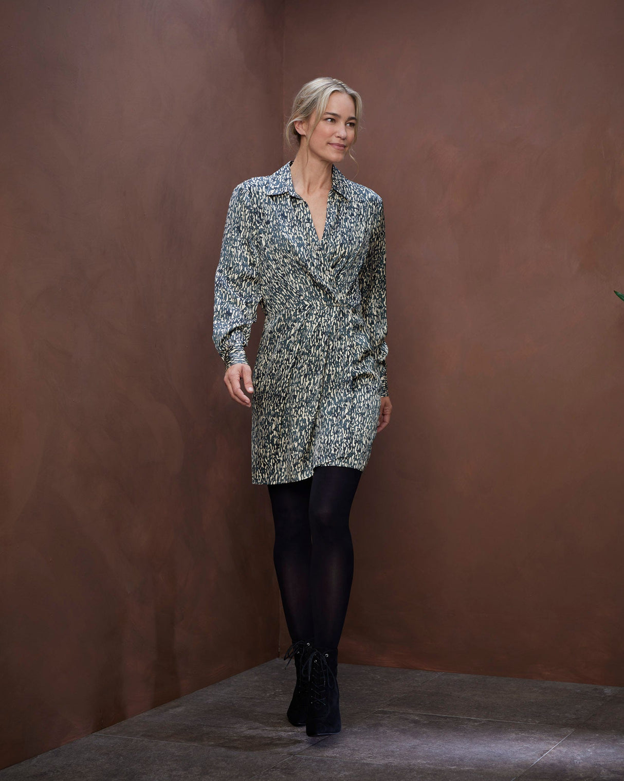 Woodland Grey Luna Short Dress