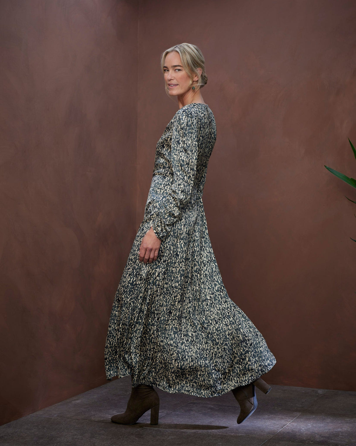 Woodland Grey Luna Maxi Dress