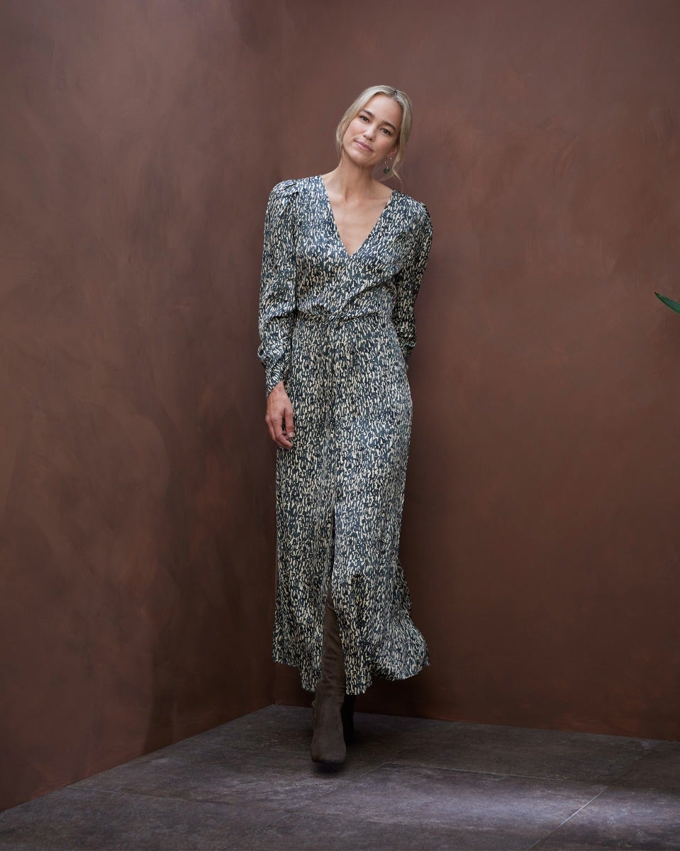 Woodland Grey Luna Maxi Dress