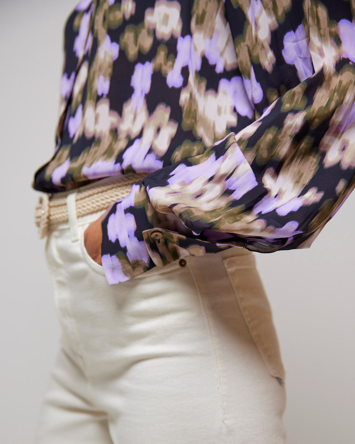 Black Cast Floral Print Shirt