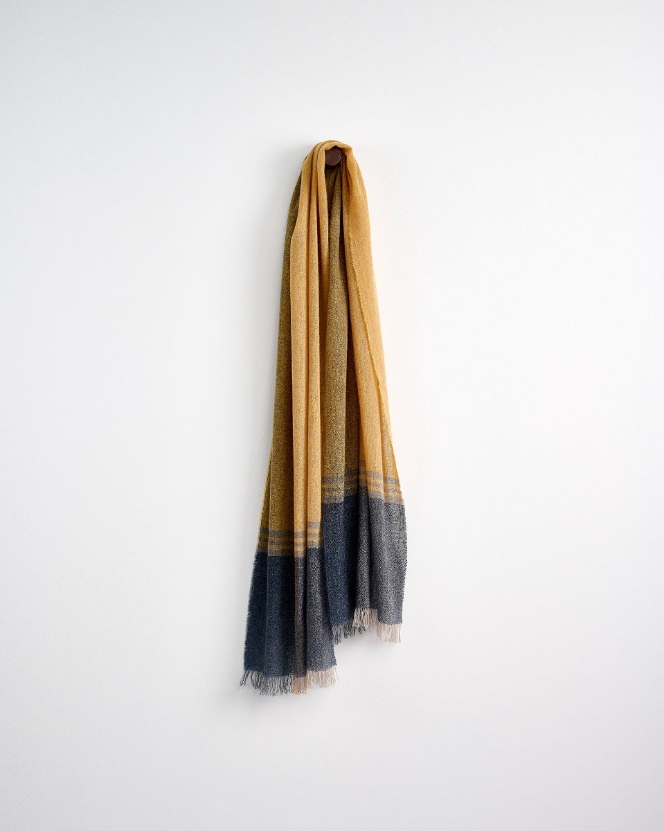 Yellow 100% Cashmere Stole
