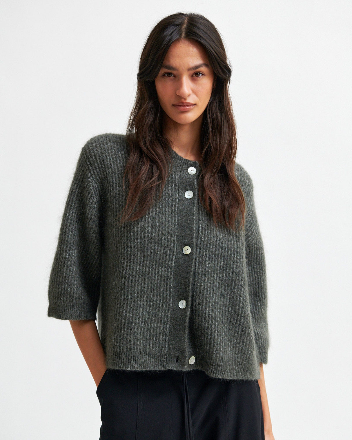Green-Andrea-Rib-Knit-Cardigan