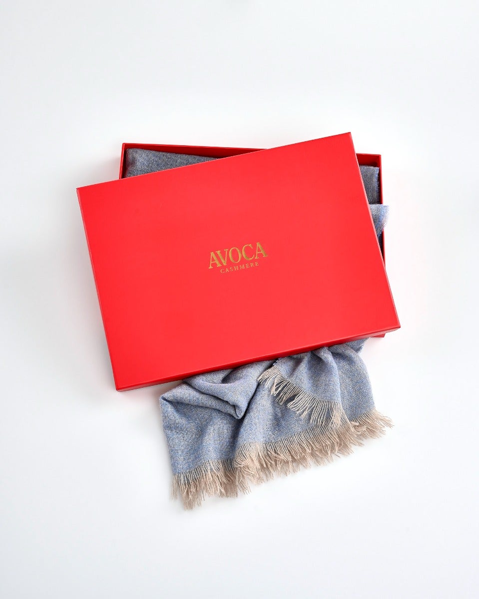 Denim 100% Cashmere Scarf
