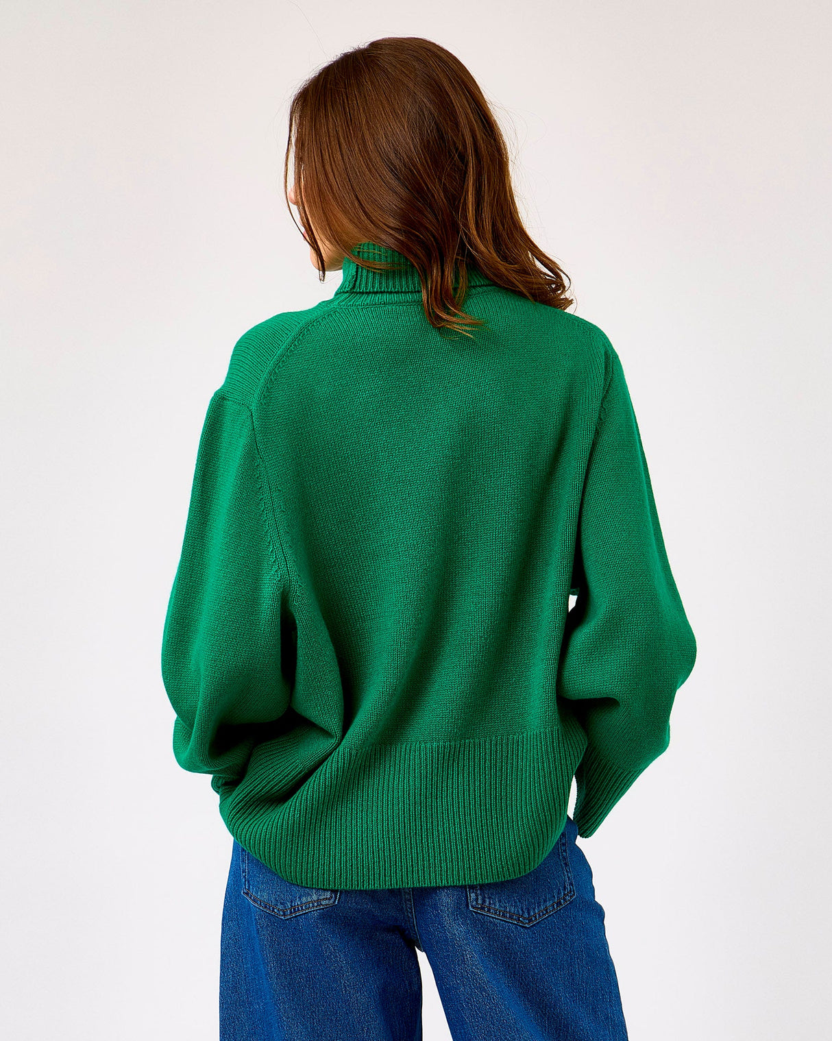 Green Alpha Turtle Neck Knit Jumper