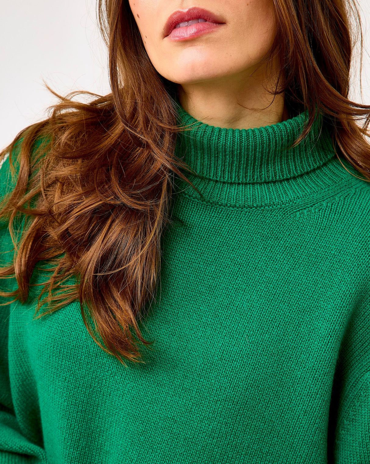 Green Alpha Turtle Neck Knit Jumper