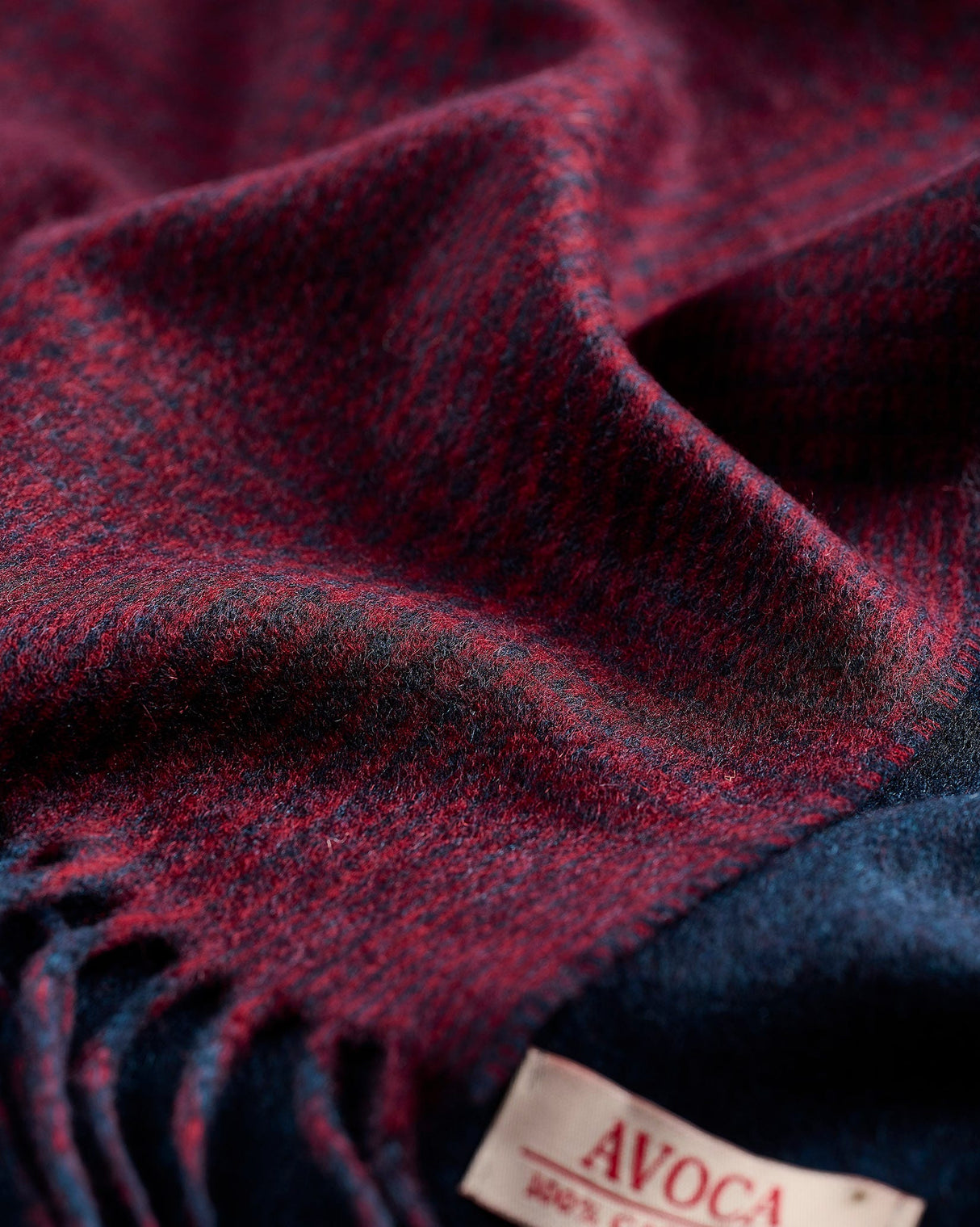 Maroon-Check-100%-Cashmere-Double-Layer-Scarf