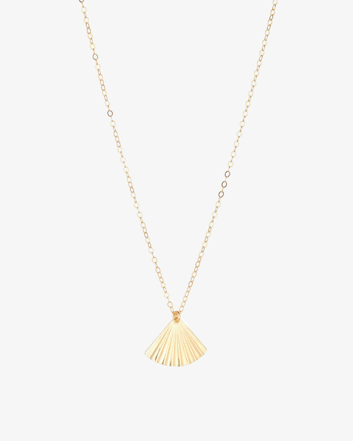 Gold-Filled-Fan-Pendant-Necklace