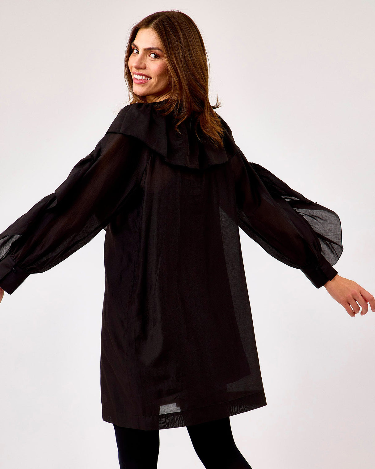 Black-Dream-Diagonal-Ruffle-Dress