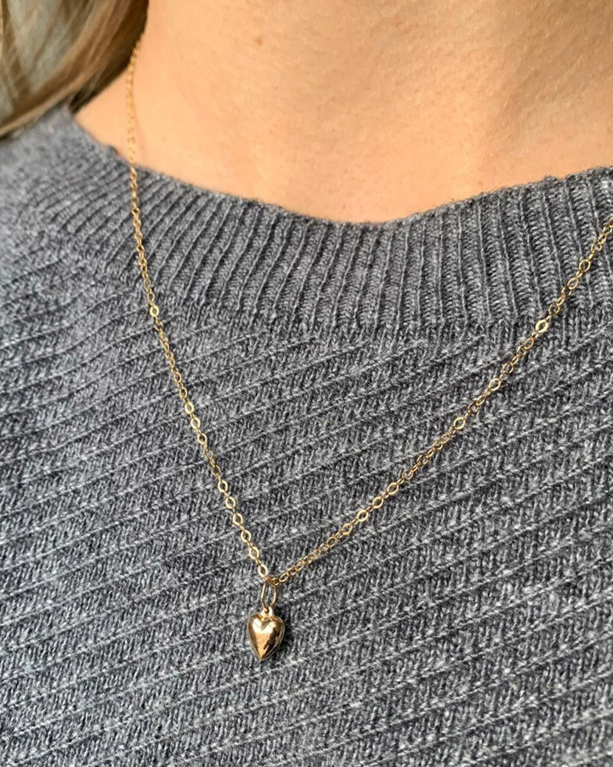Heart Gold Filled Pendant Necklace