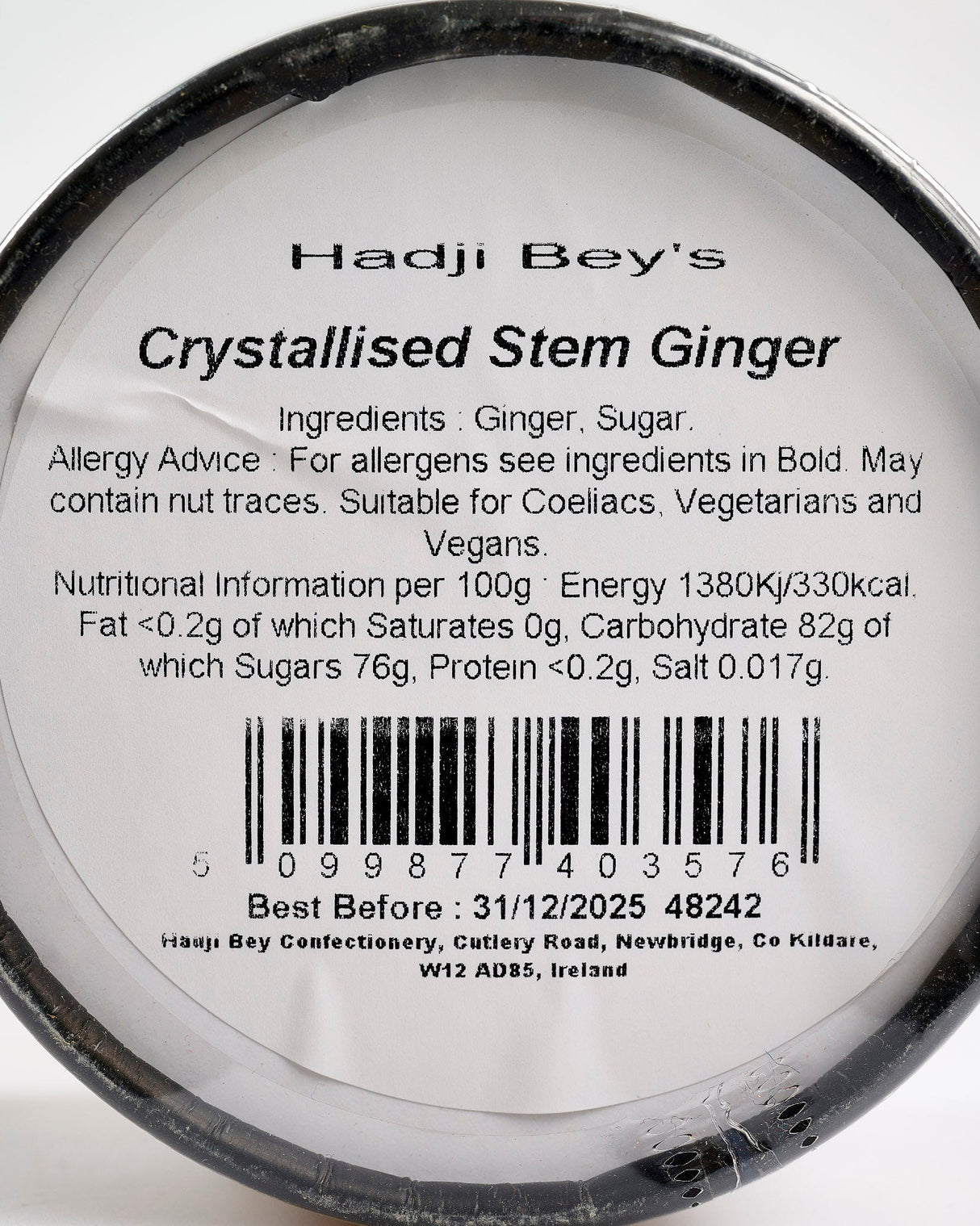 Hadji Bey's Crystallised Stem Ginger