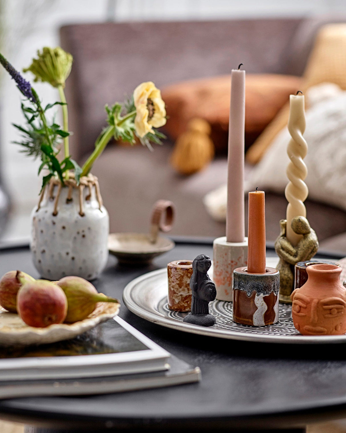 Nature Hand Twisted Taper Candles - Set of 4