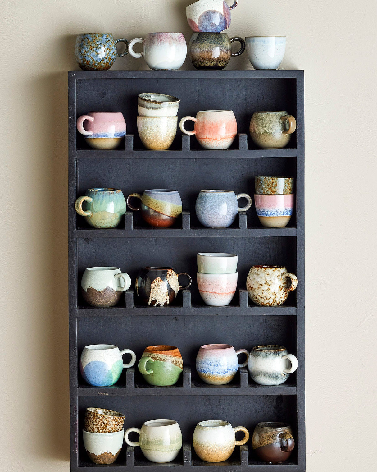 Blue Retro Paula Stoneware Handleless Cup