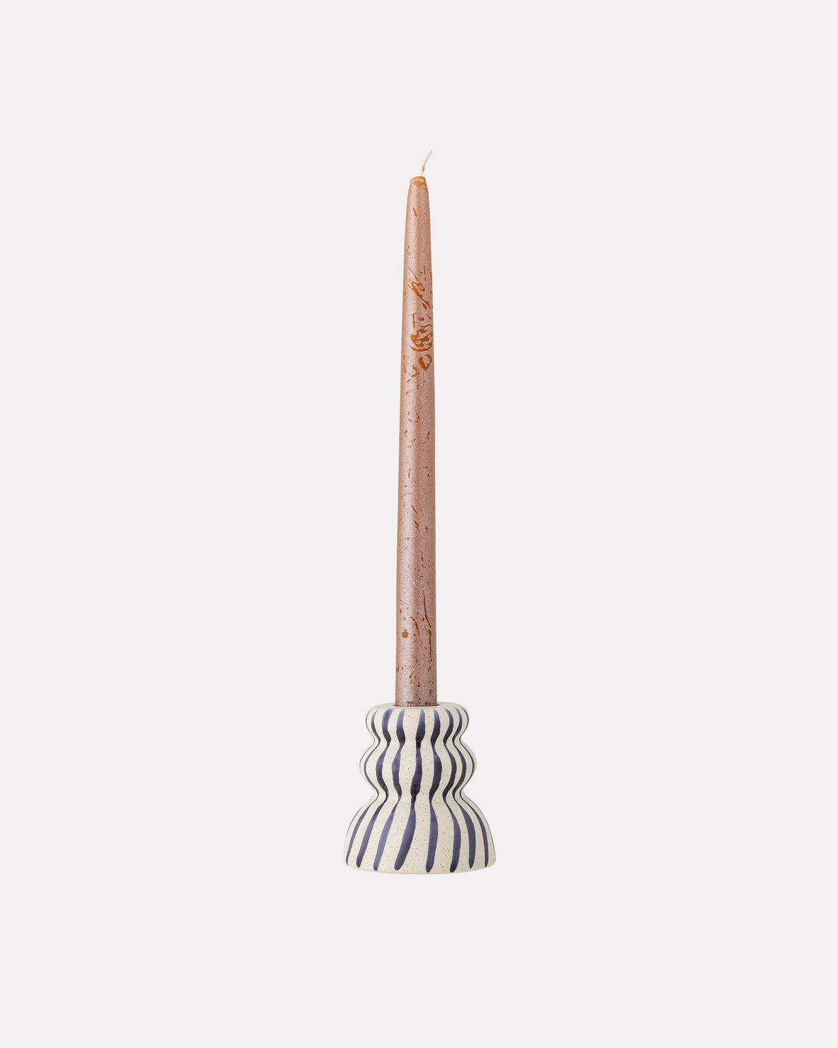 Blue-Gabin-Stoneware-Taper-Candle-Holder
