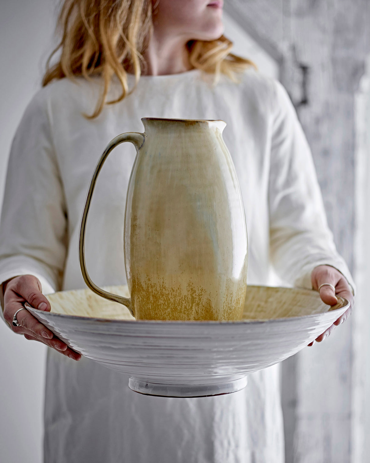 Yellow Saskia Stoneware Jug