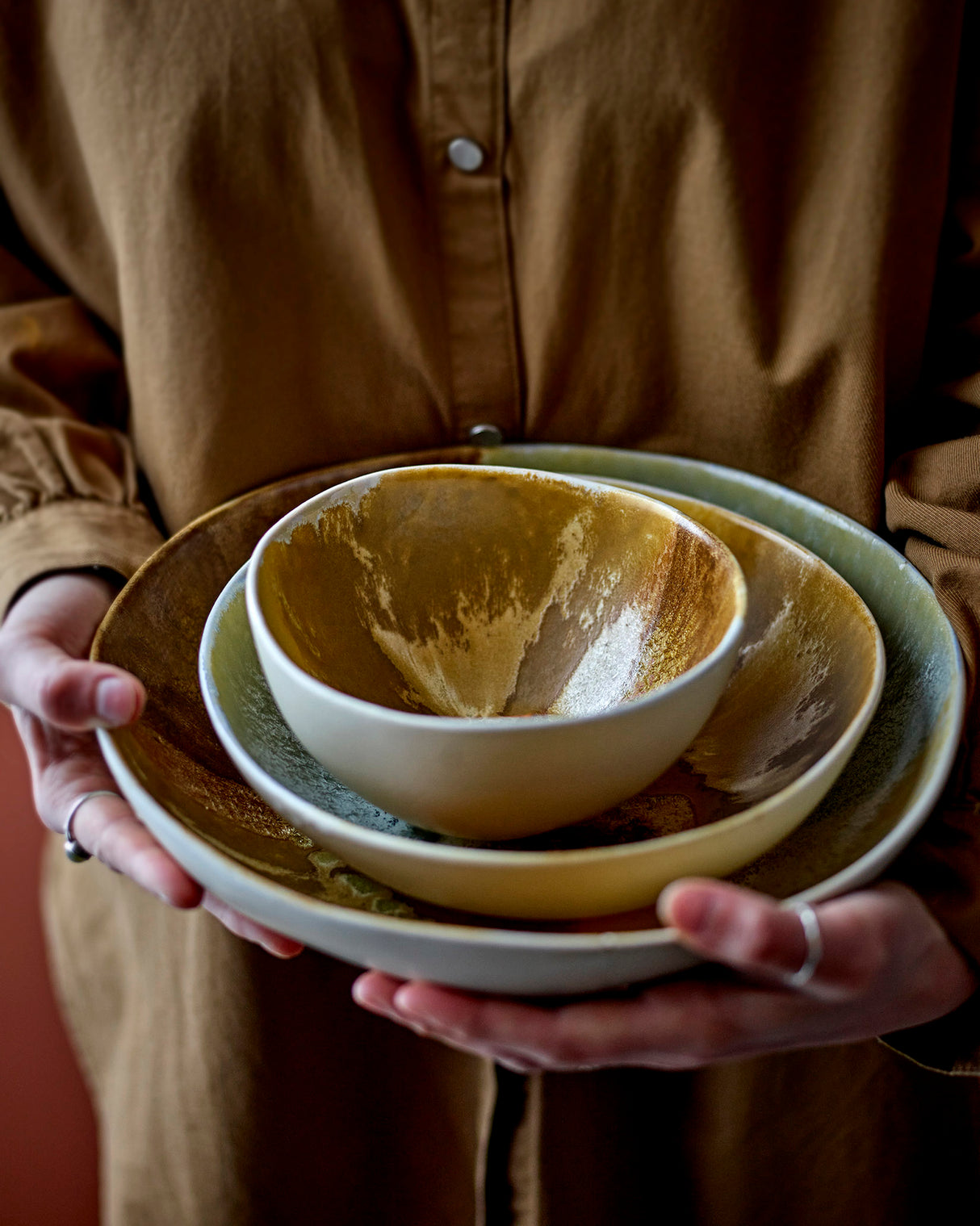 Yellow Lacey Stoneware Bowl