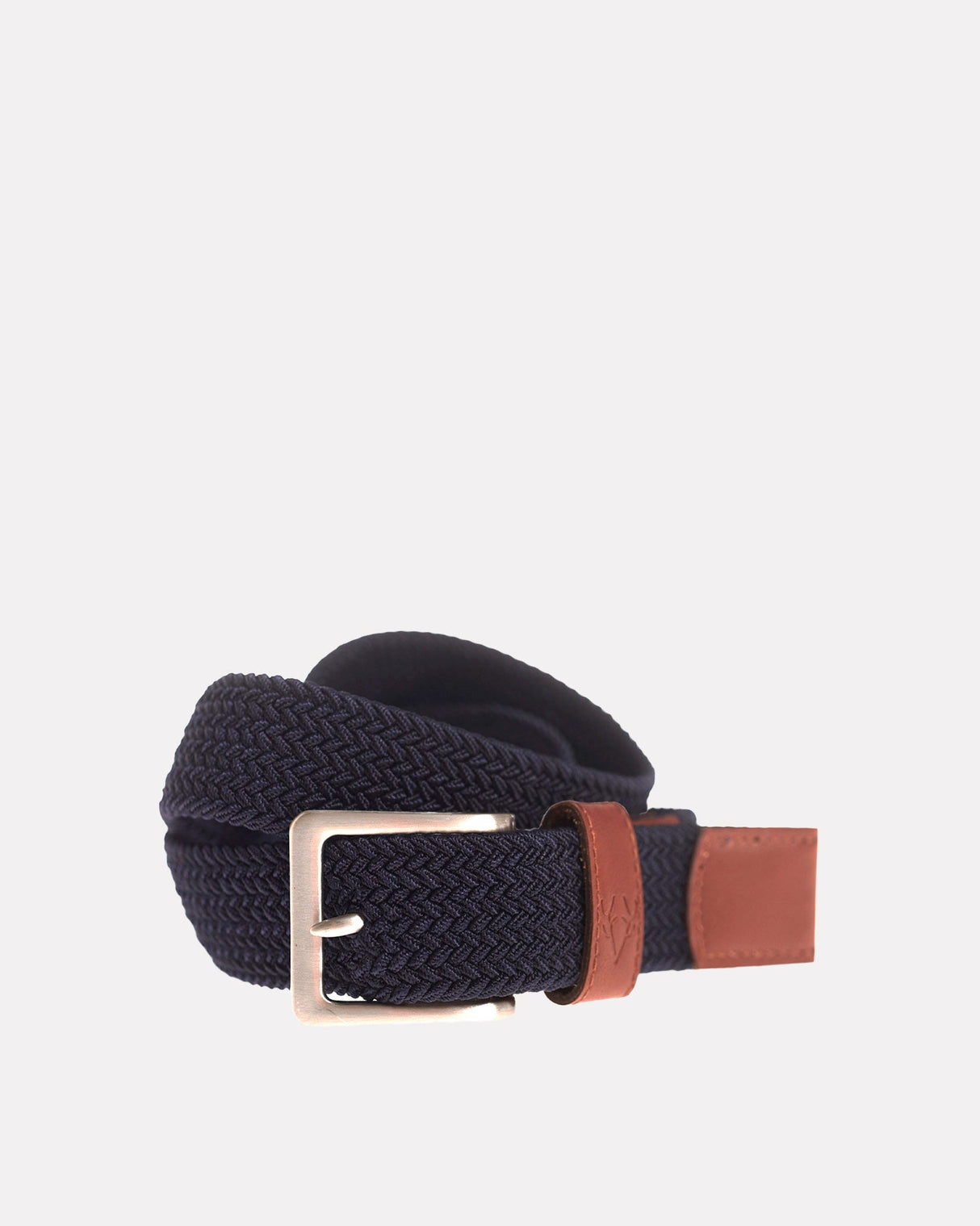 Solid-Navy-Braided-Belt
