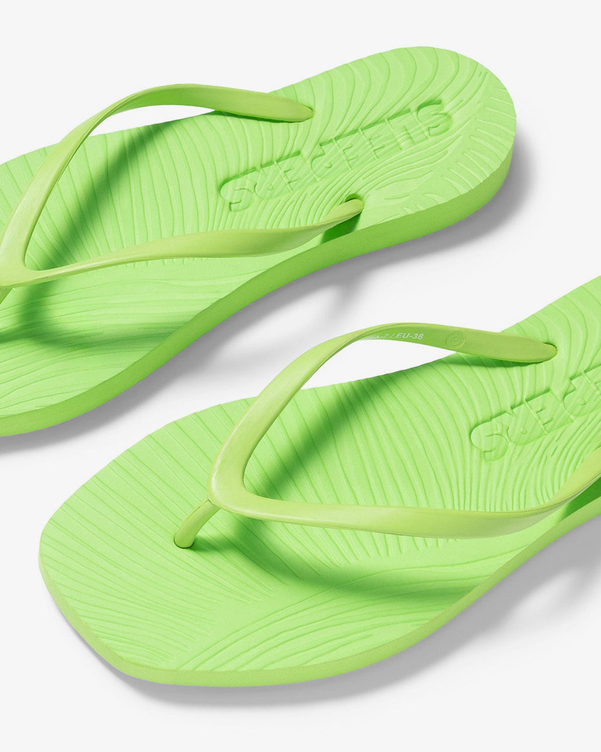 Lime Green Sleepers Flip Flops