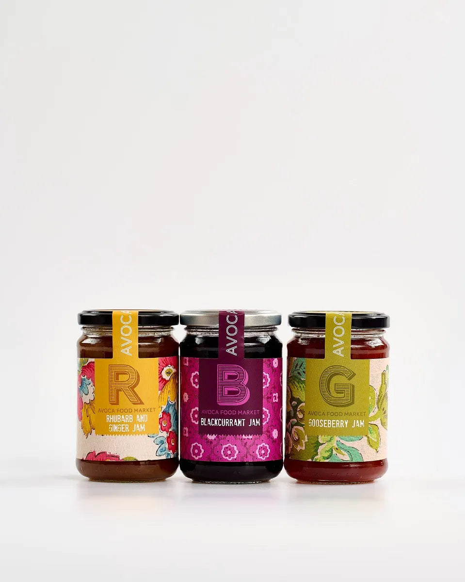 Avoca Blackcurrant, Gooseberry & Rhubarb Jam Trio